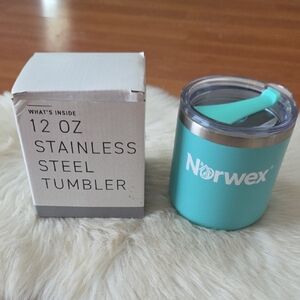 Norwex Aqua Stainless Steel Tumbler New With Box 12 Oz